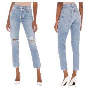 AGOLDE Jamie Style Jeans. 27. Beautiful Light Wash. High Rise. Button Fly VEUC